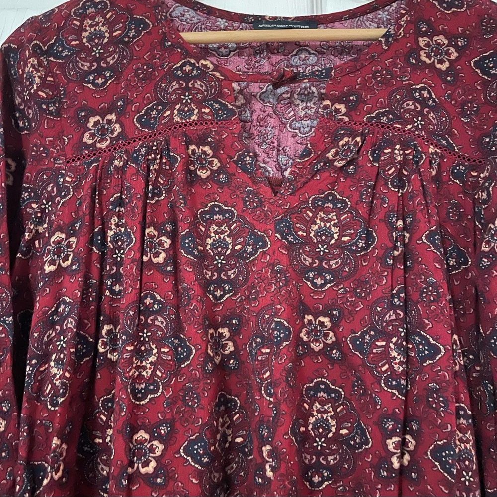 American Eagle Red Tunic Mini Dress - Picture 2 of 4